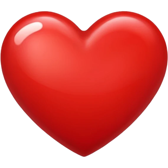 red heart emoji, glossy and vibrant emoji