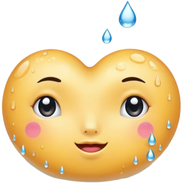 Round breast with little dots that have water dripping from them emoji