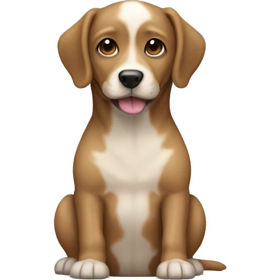 a full body puppy size capuccino color ratcha dog with very long snout emoji