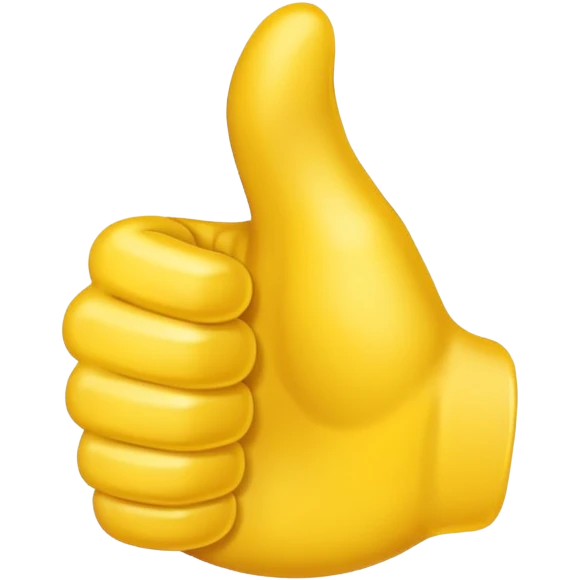thumbs up emoji, positive and bold emoji