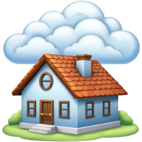 house made of clouds material  emoji