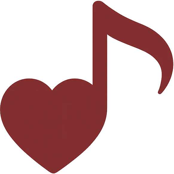 love-themed music note, no background emoji