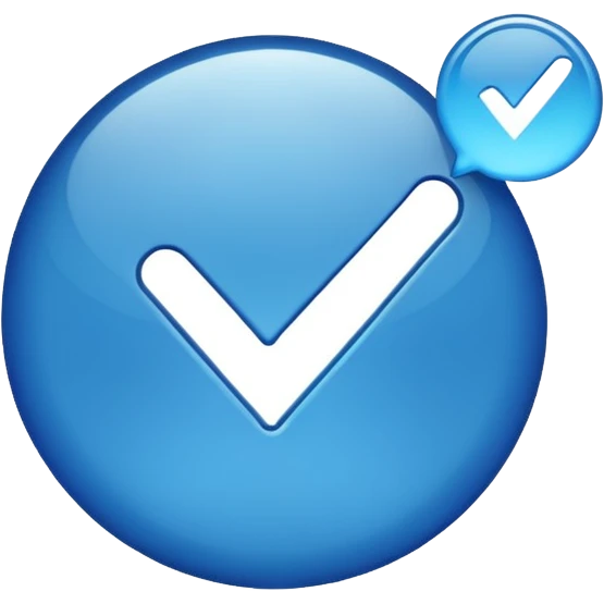 Verificación azul de tik Tok emoji