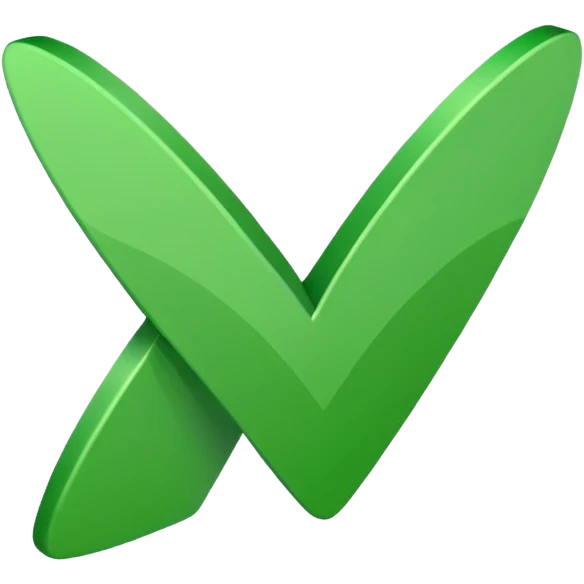 Green check mark with high flick no background emoji