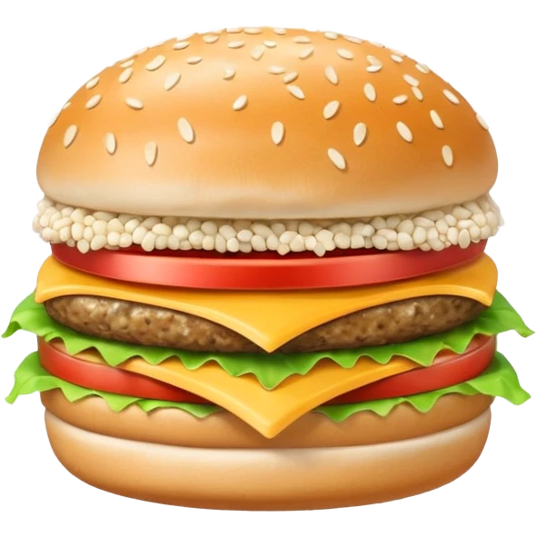 glitter white hamburguer emoji