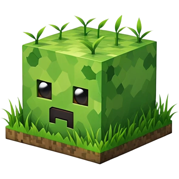 Minecraft grass block emoji