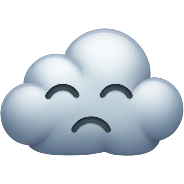Depressed cloud emoji