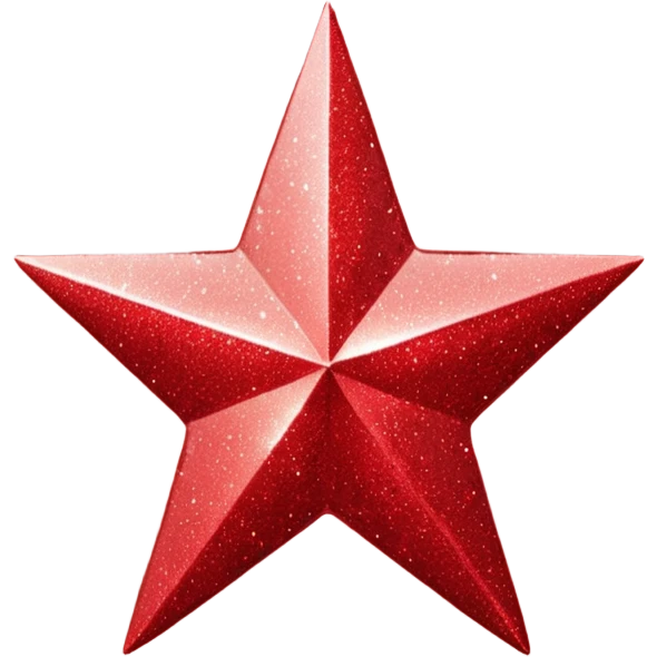 red glitter star  emoji