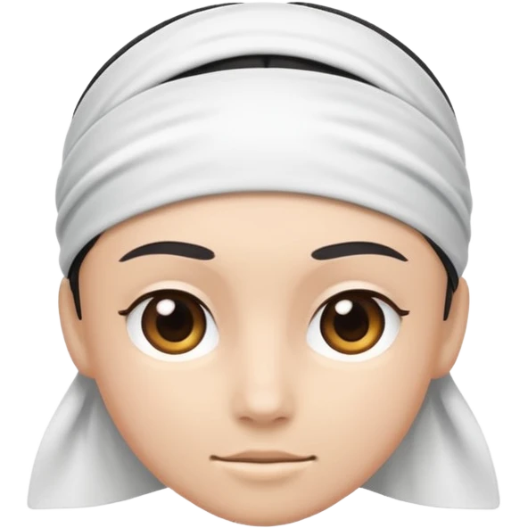 simple white headband emoji