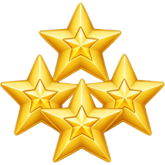 four stars in a vertical position emoji