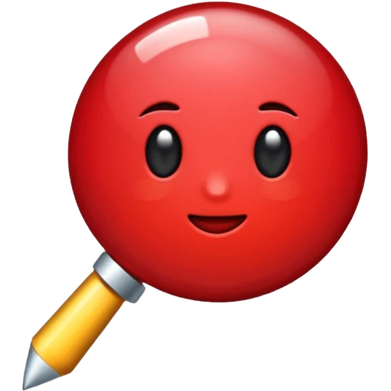 glitter red pin emoji