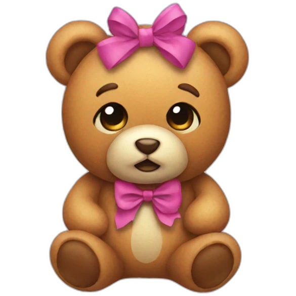 Teddy with bow emoji
