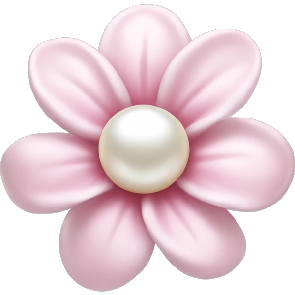 Pearl light pink flower emoji