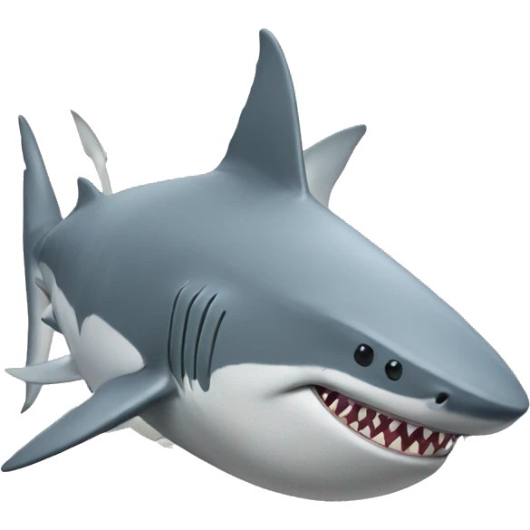 Shark driving a boat  emoji