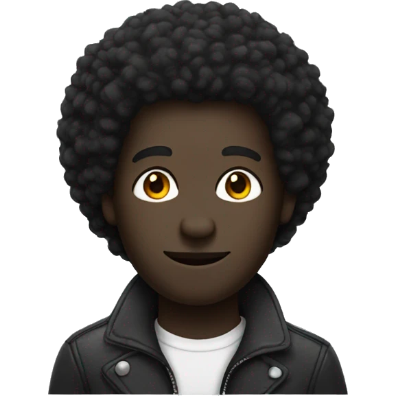 dark skinned man with afro and afro pick in his hair emoji