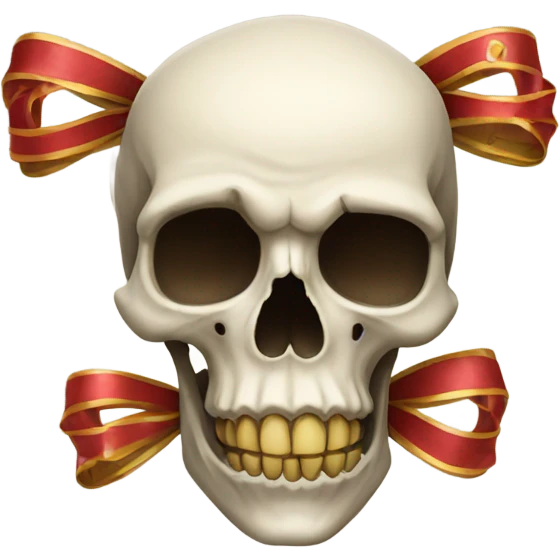A Skullwith a bow emoji