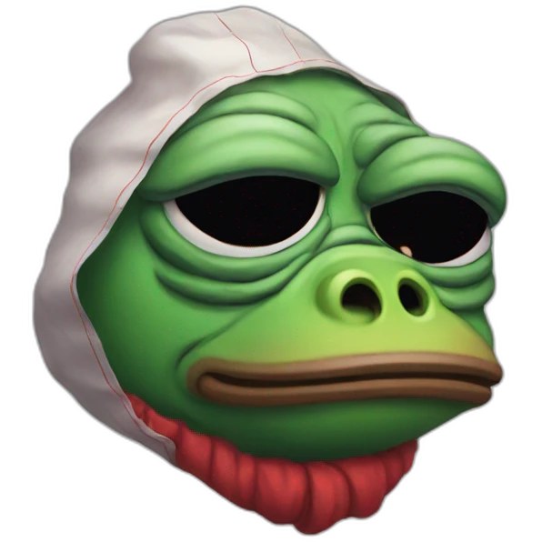 sad pepe in clown mask emoji