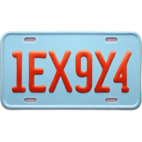 License plate emoji