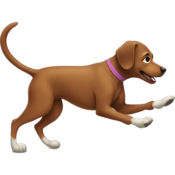 brown dog dancing in point shoes emoji