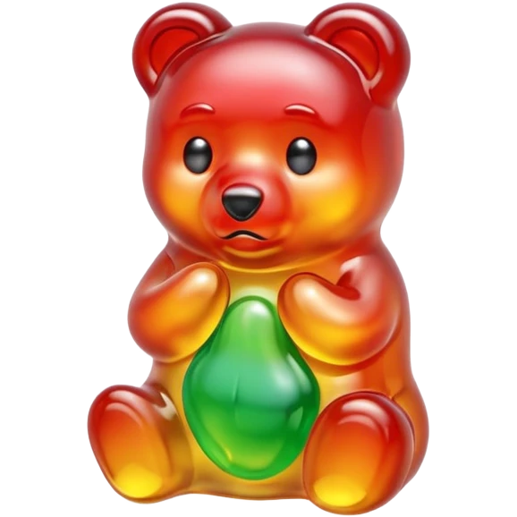Sad and melted gummy bear emoji