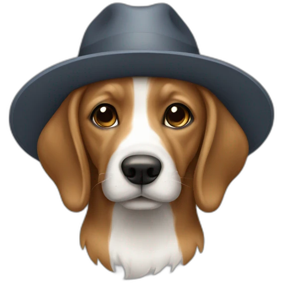 cachorro com boné emoji