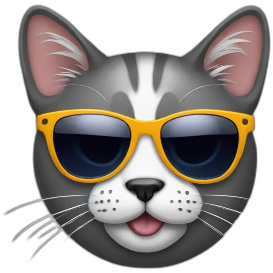Cat with sunglasses emoji