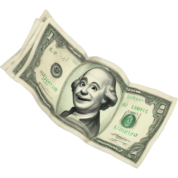 3 banknotes flying emoji