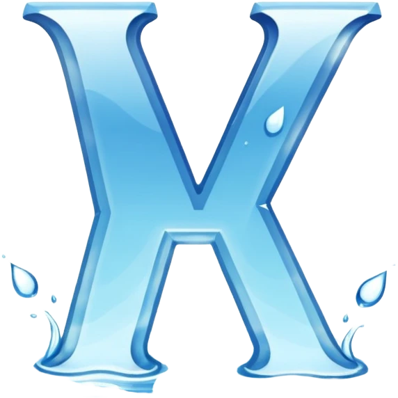 the letter V made out of water emoji