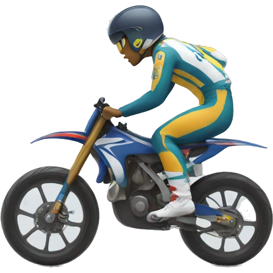 A racer on a mountain emoji