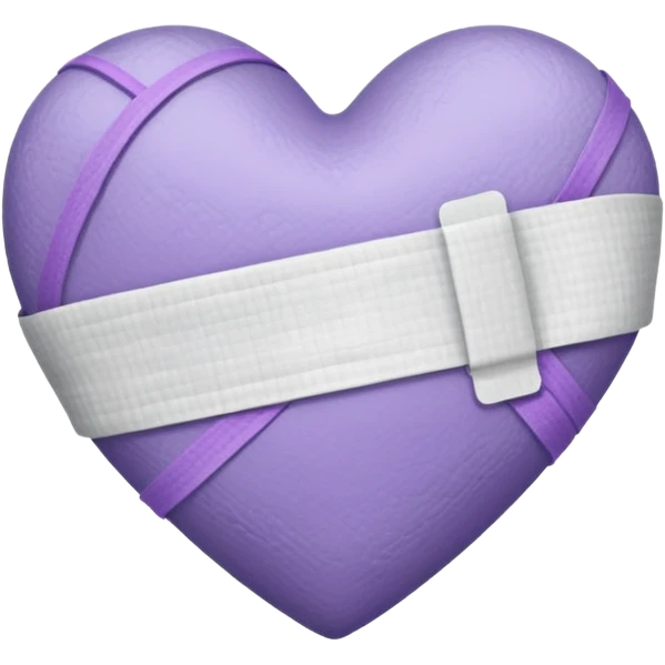 Heart Heart bandaged with subtle purple colour emoji