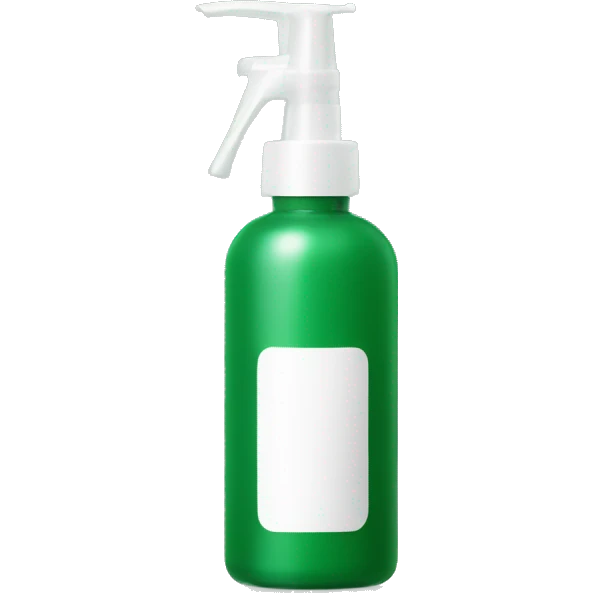 Green cosmetic bottle with pump  emoji
