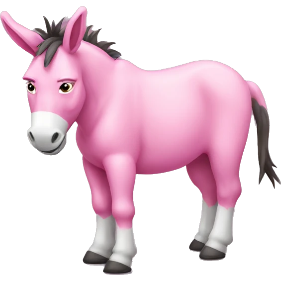 Pink donkey emoji