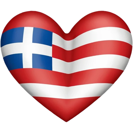 Greek flag heart emoji
