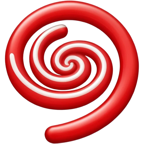 Candy white and red emoji