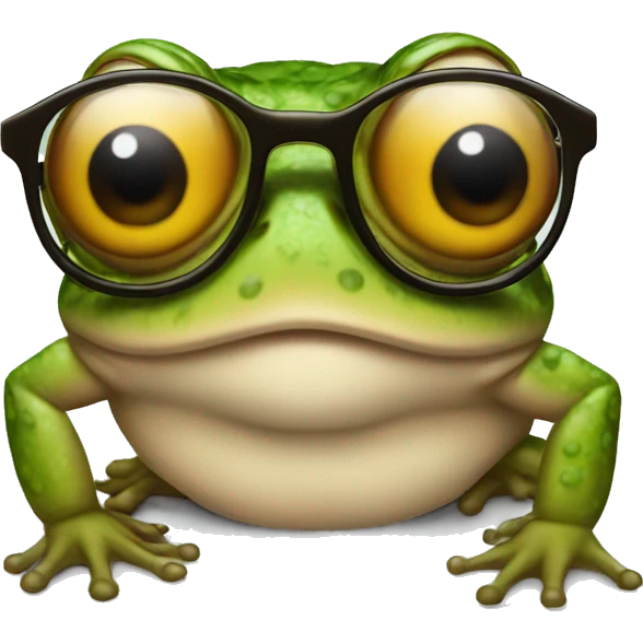 Toad wearing glasses emoji