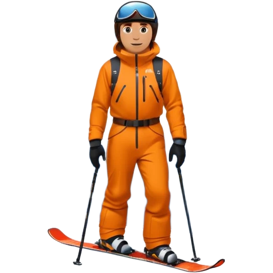 Man, skiing Background Matterhorn emoji