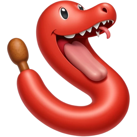 a long tongue cut out like a sausage, modeled after the Prljavo Kazalište band's emblem emoji