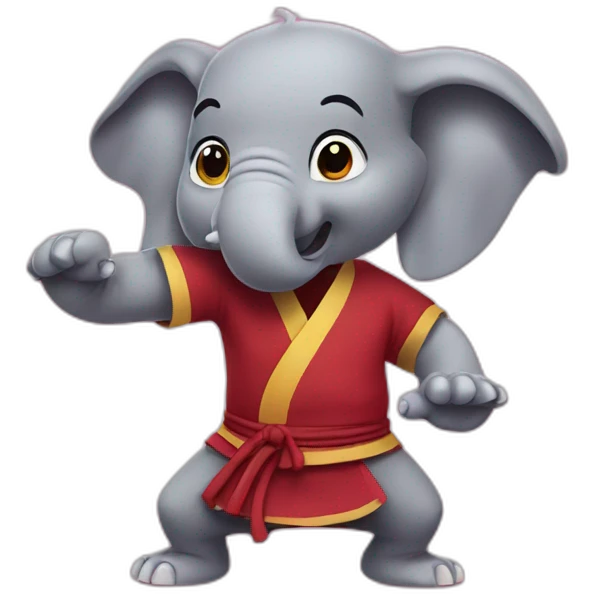 Kung Fu Elephant emoji
