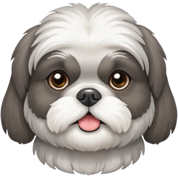 A gray shih tzu dog emoji