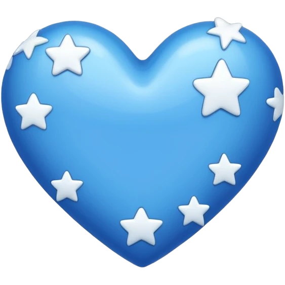 can you generate a blue heart with stars emoji