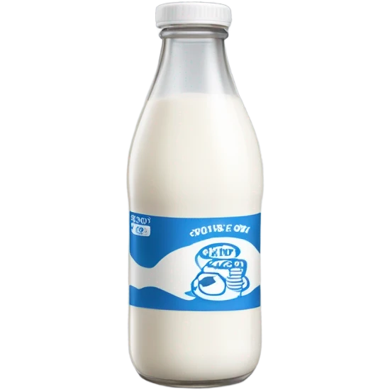 The buy sucks a bottle of milk emoji