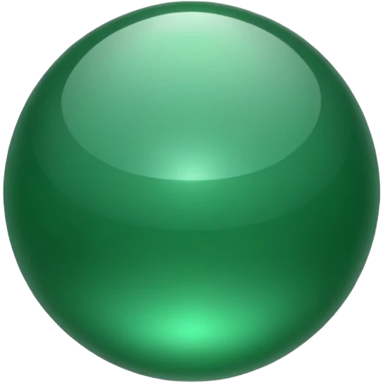 emerald sphere, strong cool green emoji