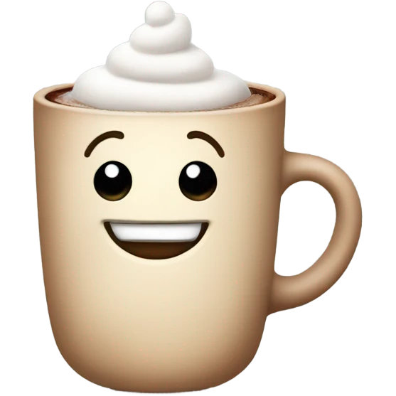 Emoji drinking hot chocolate  emoji