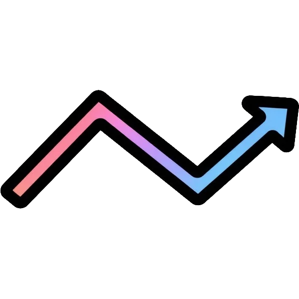 diverging chart showing two paths splitting apart emoji