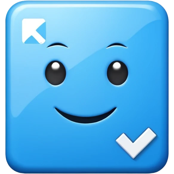 can u make roblox blue square checkmark and square should be tilted emoji