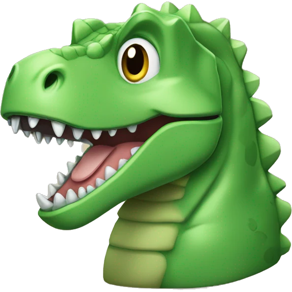 dinosaure dans une pièces de monnaies emoji