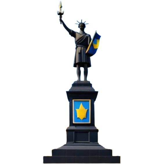 The Statue of Independence on Main Square in Ukraine emoji