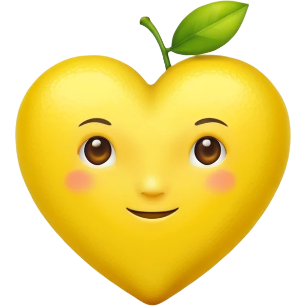 Realistic lemon heart emoji