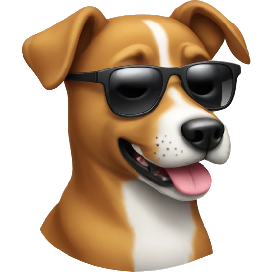 dog with sunglasses emoji
