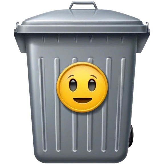  garbage bin, without recycle symbol emoji